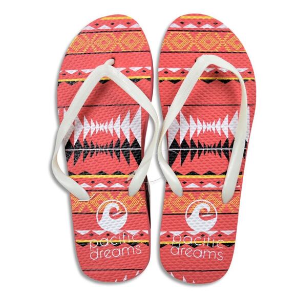 NWT Pacific Dreams Women's Beach Pool Casual Flip Flops - Picture 1 of 5
